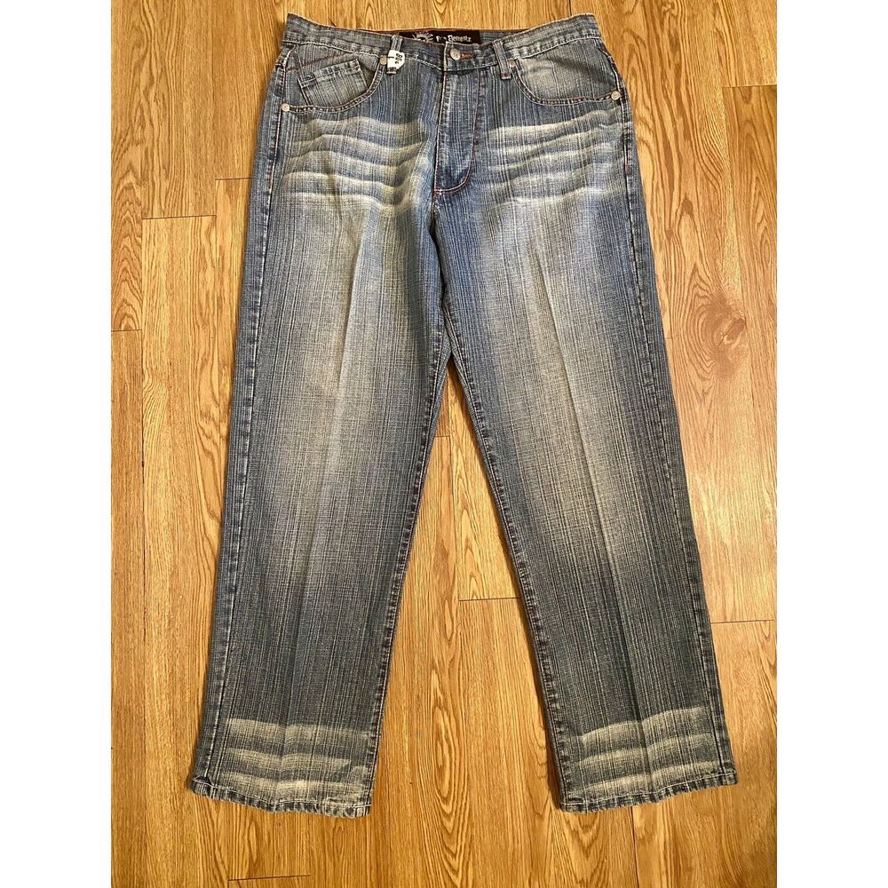 Five Elementz Men's Jeans Tag‎ 34 X 32 Stone Wash Soft Pocket Designs Elements
